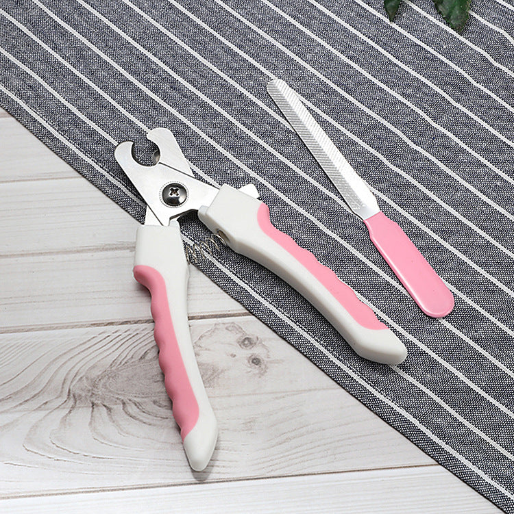 Stainless Steel Pet Nail Clippers with Wave or Curved Handle
