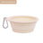 Foldable silicone pet bowl for dogs and cats in Yellow, material detail