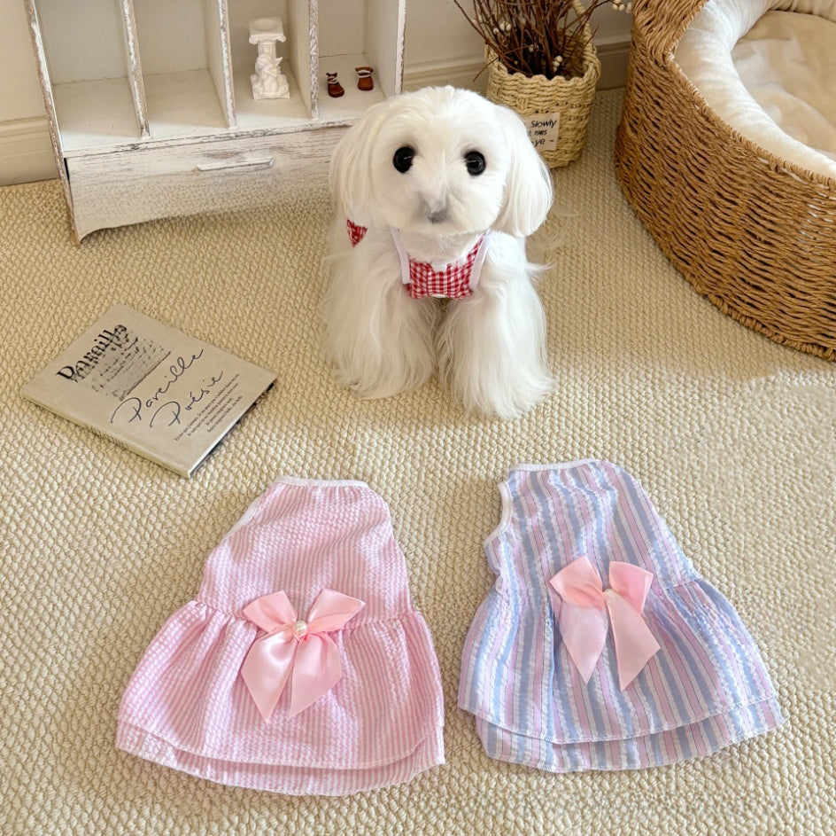 Plaid summer skirt for dogs and cats, available in 4 colours, image 1