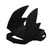 Black felt bat wings costume for cats with strap