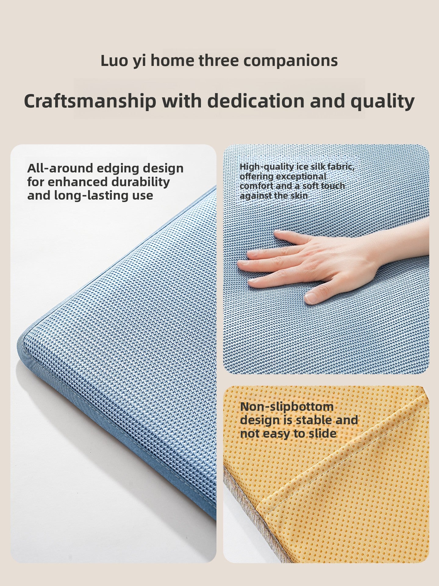 Glacier blue dog cooling mat with foam padding, photo 5