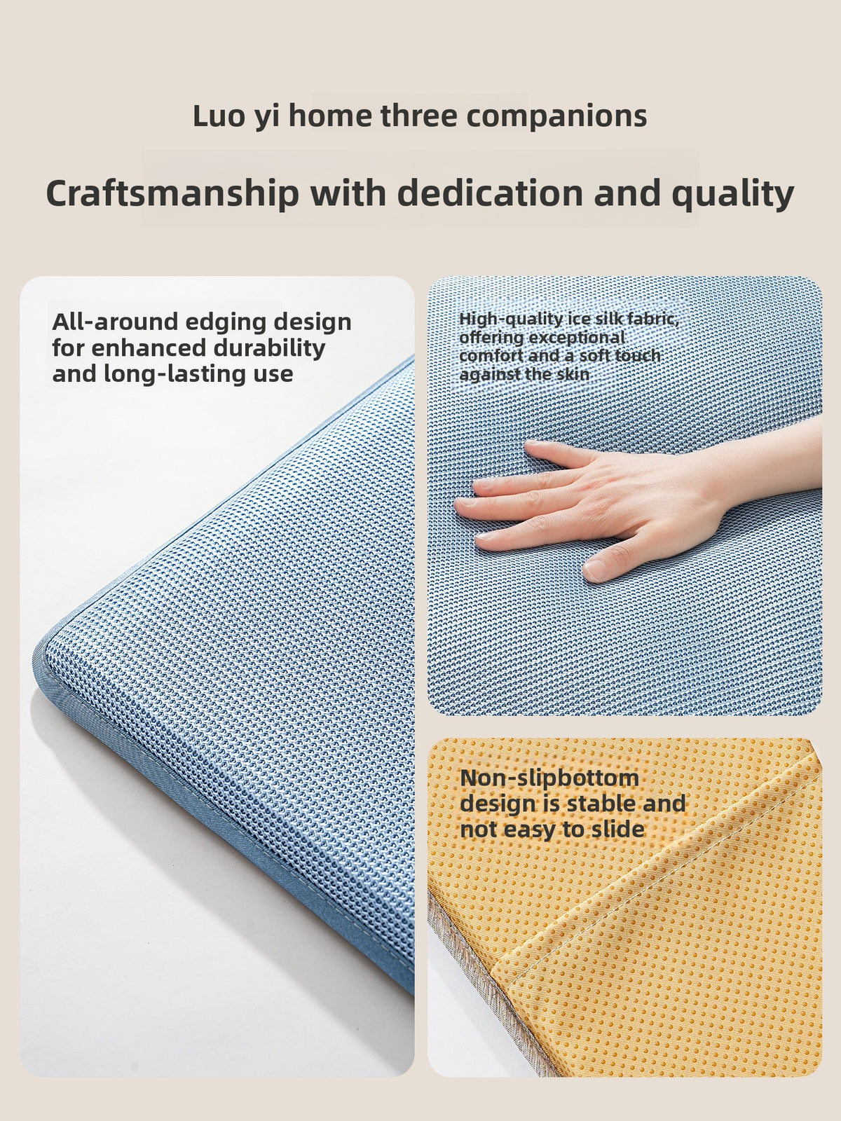 Glacier blue dog cooling mat with foam padding, photo 5