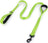 Double layer nylon dog lead with reflective stitching in red