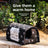 Black insulated Oxford cloth outdoor cat shelter, medium size, view 1