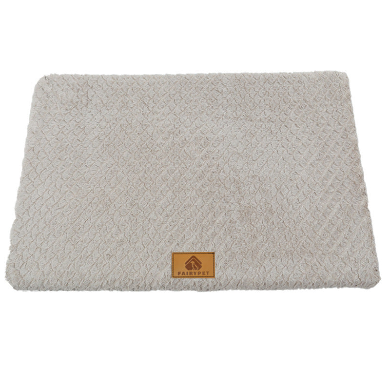 Egg Crate Sponge Pet Bed Mat with Plush Washable Cover