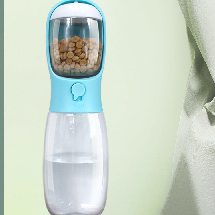 Portable 2-in-1 Dog Water Bottle and Feed Container with Filter, 300ml or 550ml