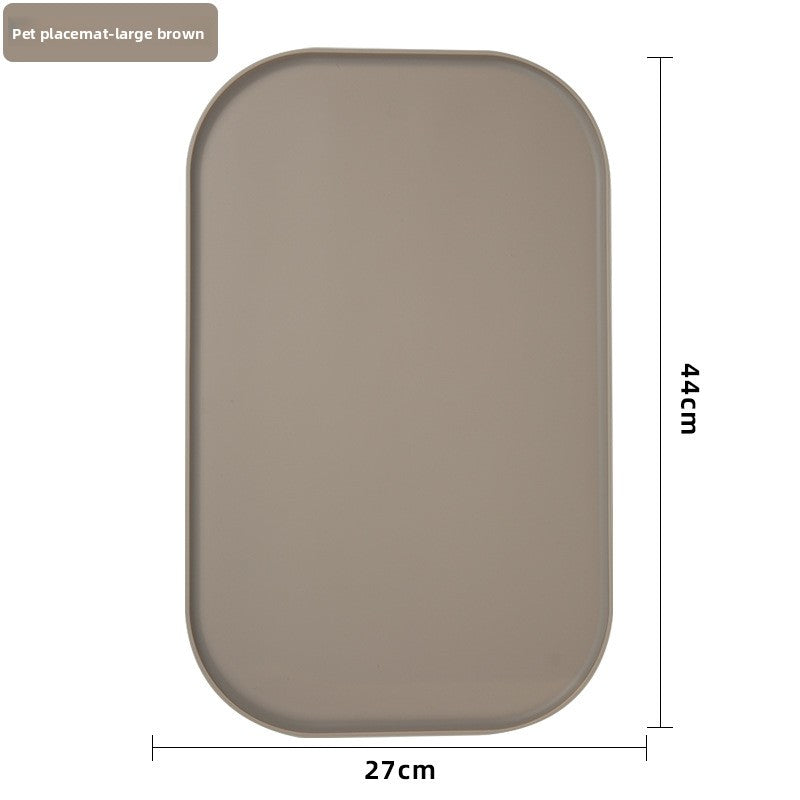 Foldable Non-Slip Silicone Pet Feeding Mat for Single or Double Bowls, Easy to Clean