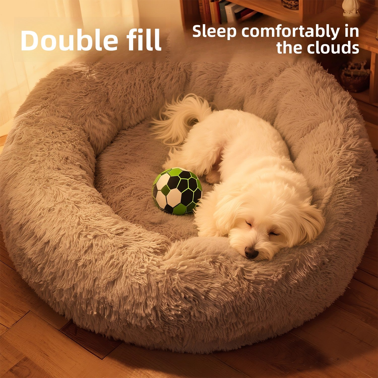 Coated and warm dog bed sofa