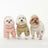 Four-leg padded winter jacket for small dogs in Pink, side view