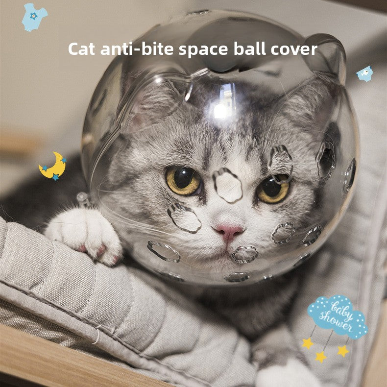 Adjustable cat grooming hood for bathing and nail clipping, product image 1
