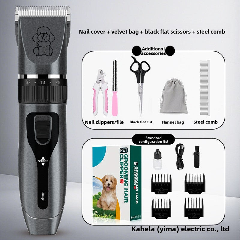 Ceramic Blade Pet Shaver with Guide Combs and Spare Blade Heads