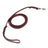 Braided dark brown leather dog lead with locking hook, 3 sizes available