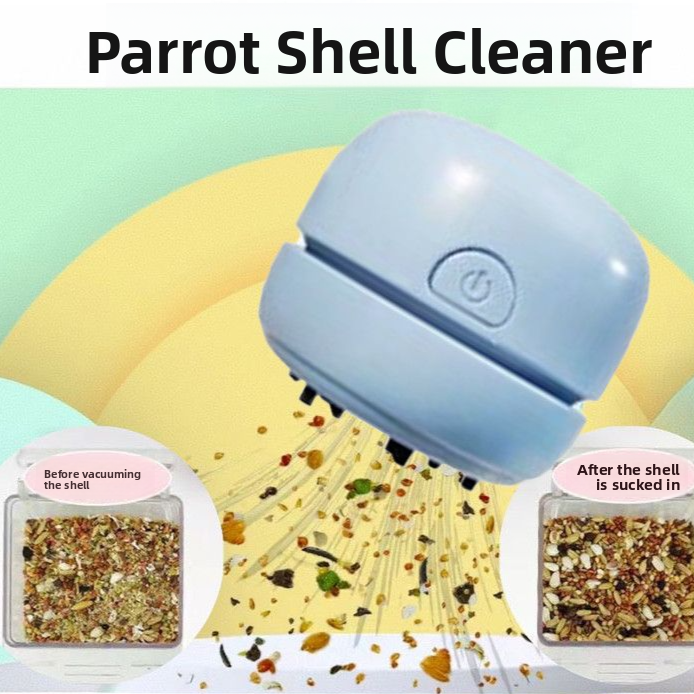 Mini Electric Bird Cage Vacuum for Seed Husks and Feather Debris