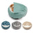 Shell shaped plush cat bed with soft washable cover, view 1 of 15