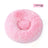 Plush round padded dog and cat bed in Gradient Soft Pink