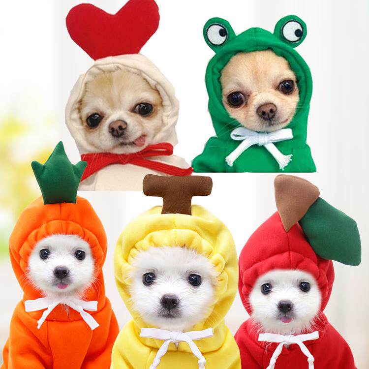 Fleece fruit hoodie for dogs and cats, available in 5 styles, image 1