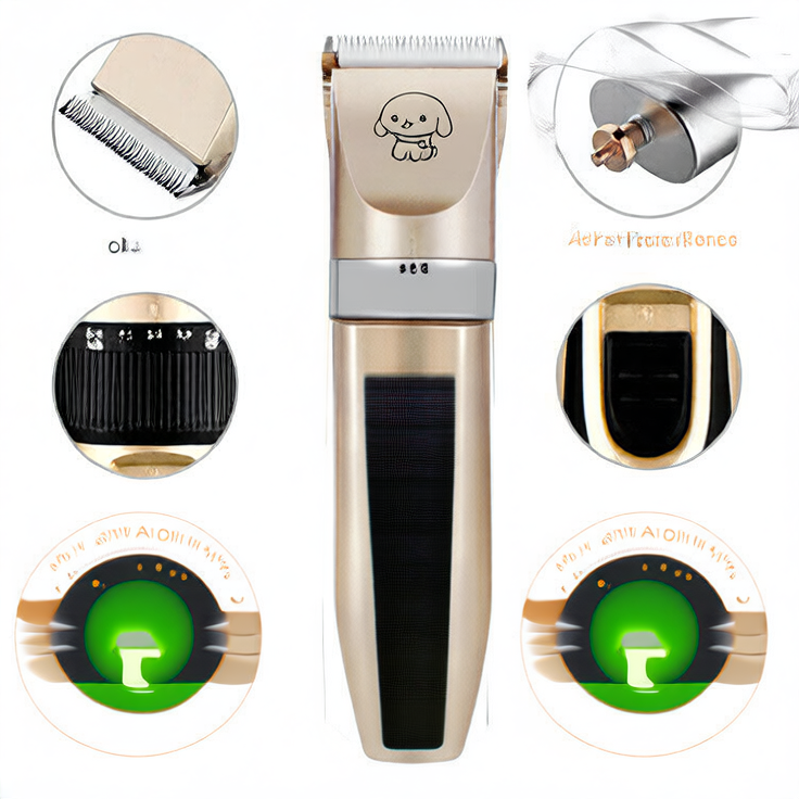 Cordless Grooming Clipper Kit for Dogs and Cats, Low Noise Motor