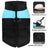 Large dog in a blue colour block padded ski vest
