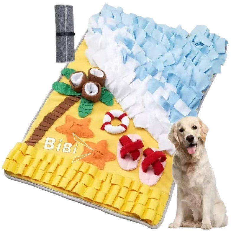Dog puzzle snuffle mat for slow feeding and mental stimulation - view 2