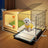 Modular small dog cage with toilet area, product overview photo