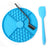 Round Silicone Pet Lick Pad with Suction Cup Base and Optional Scraper for Slow Feeding