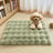 Bubble velvet pet mat with anti-slip base in beige