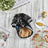 Fleece lined aviator dog jacket with leather-look shell in Black, side view