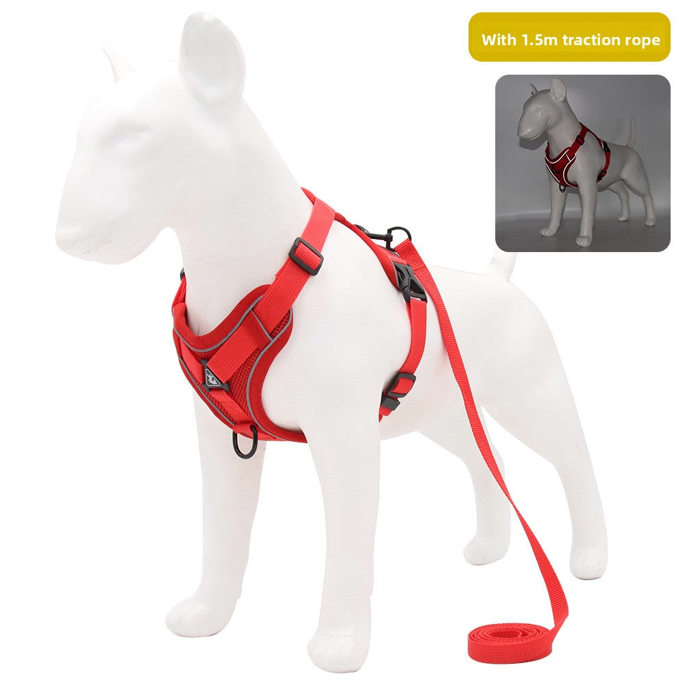 Breathable mesh vest harness for dogs and cats, ideal for everyday use