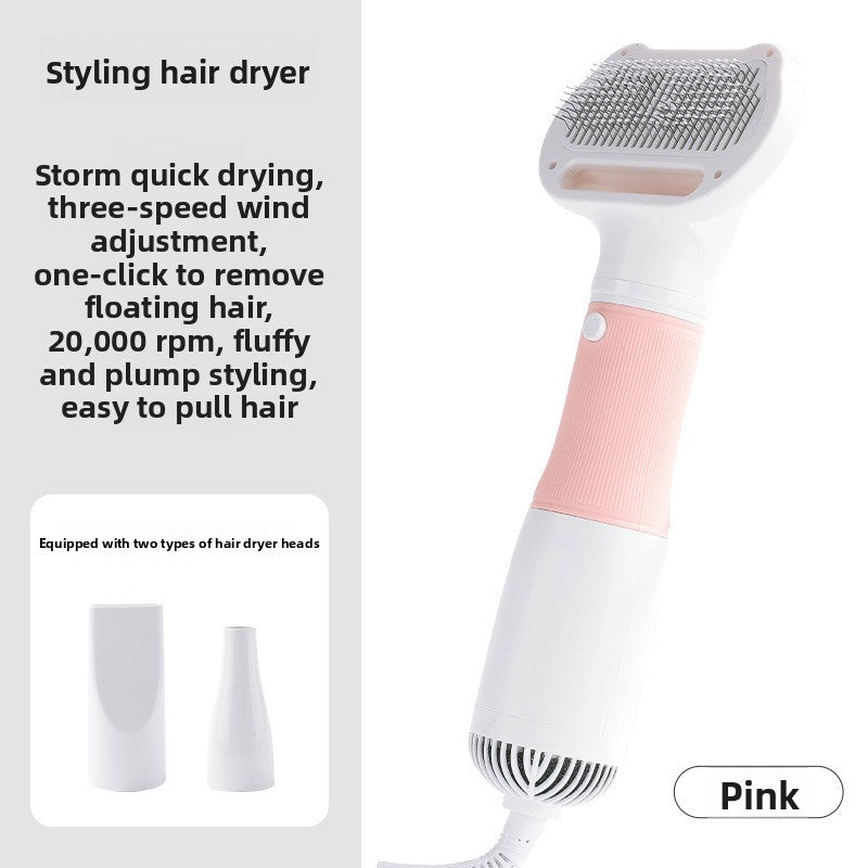 3-in-1 Pet Hair Dryer and Deshedding Brush for Dogs and Cats