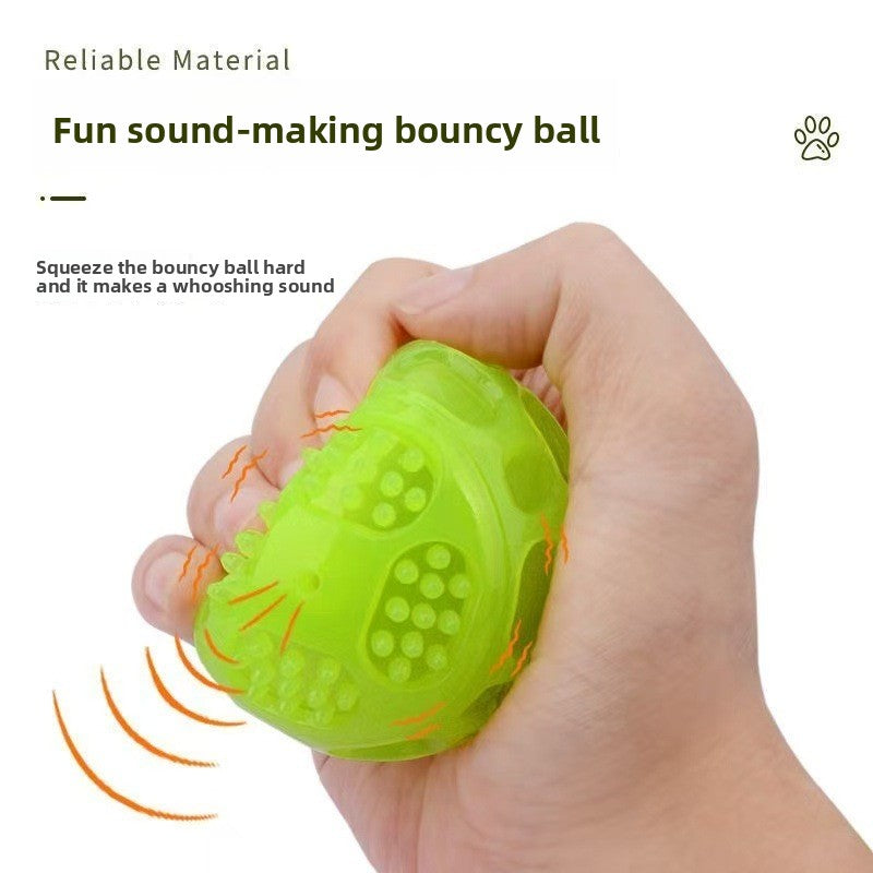 Glow-in-the-dark squeaky chew ball for dogs - photo 3