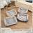 Cotton and linen pet bed mat with blue lucky cat print, view 2