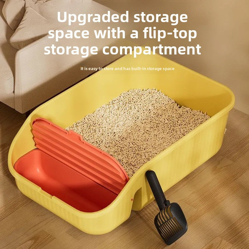 Fully Enclosed Cat Litter Box with Anti-Splash Design