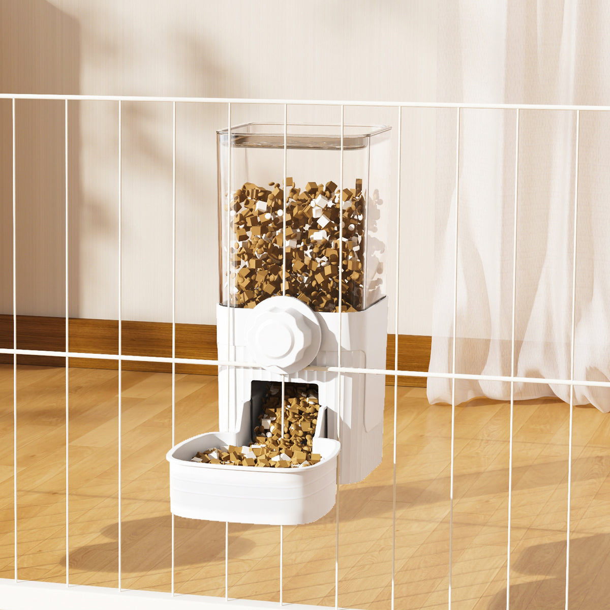 Hanging Pet Food and Water Bowl with Mounting Accessories for Cages and Walls
