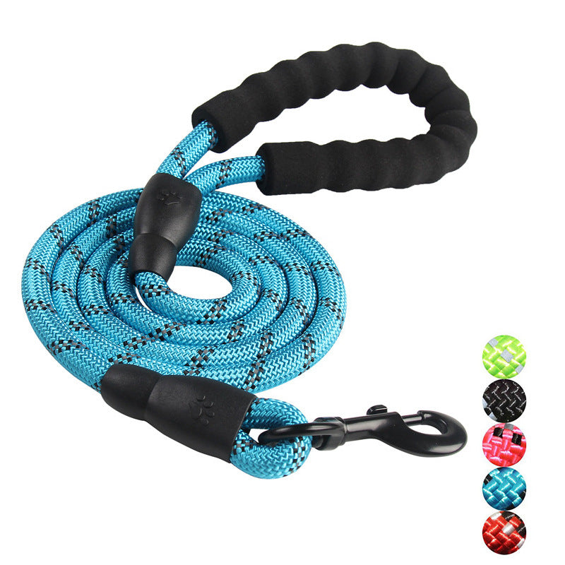 Reflective Nylon Rope Dog Lead for Safer Night Walks