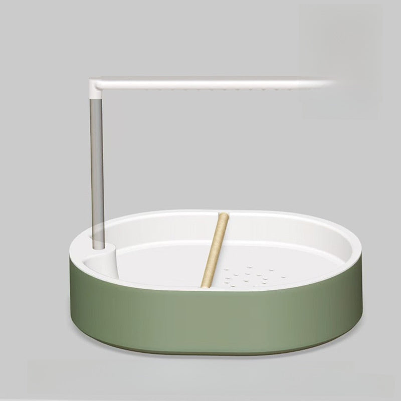 Circulating bird bath shower basin with perch stand for parrots, view 12