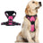 Reflective vest dog harness in black with matching rope lead