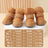 Warm cotton dog shoes with elastic cuffs for small dogs in Curry Brown, material detail