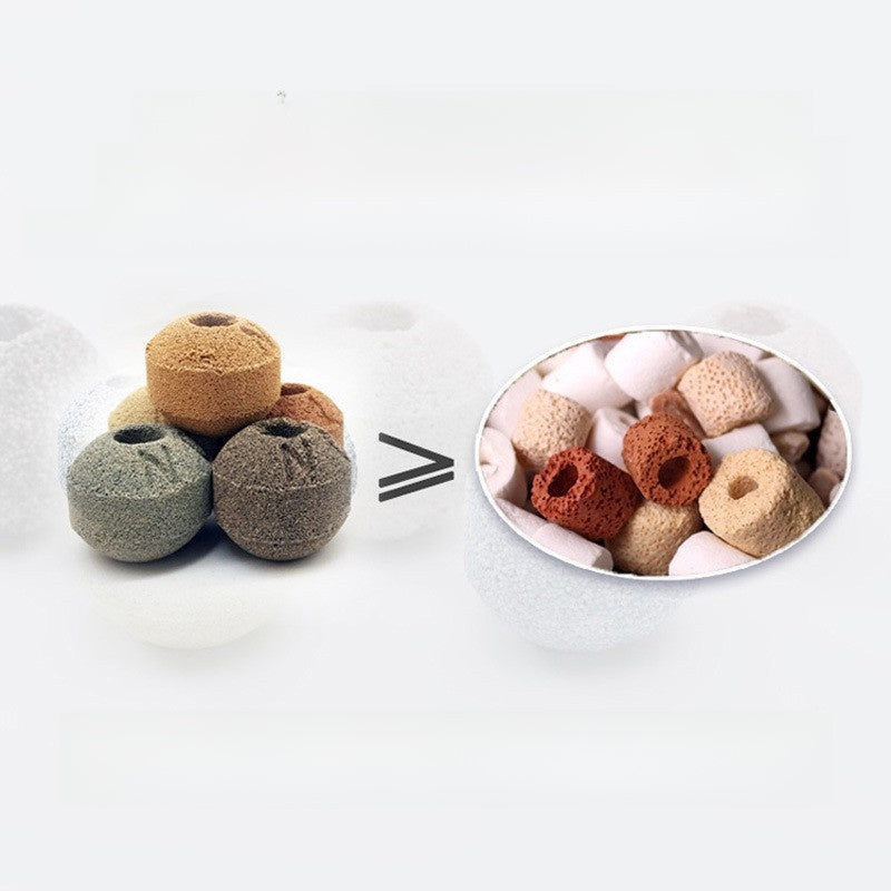 Mixed colour ceramic bio ball filter media for aquariums, view 4