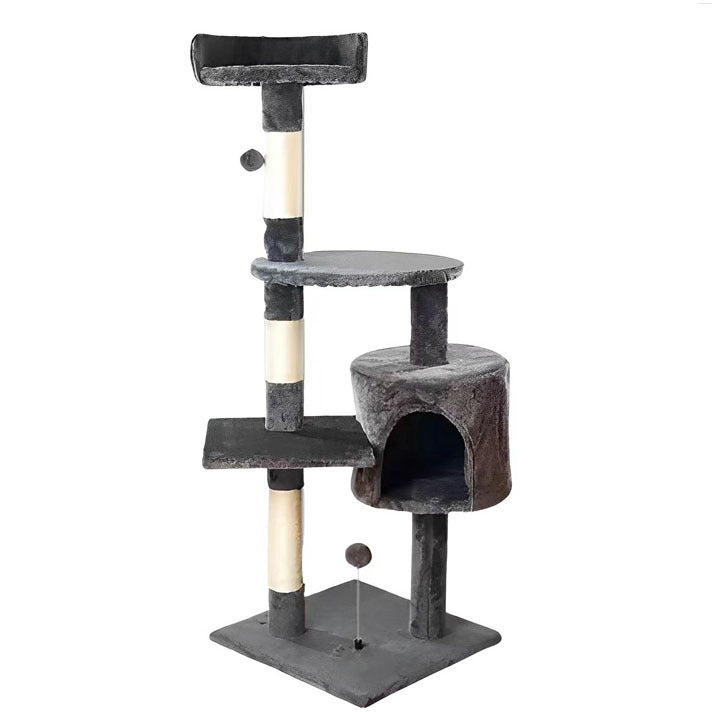 Compact cat climbing tree with hammock and posts, photo 14 of 14
