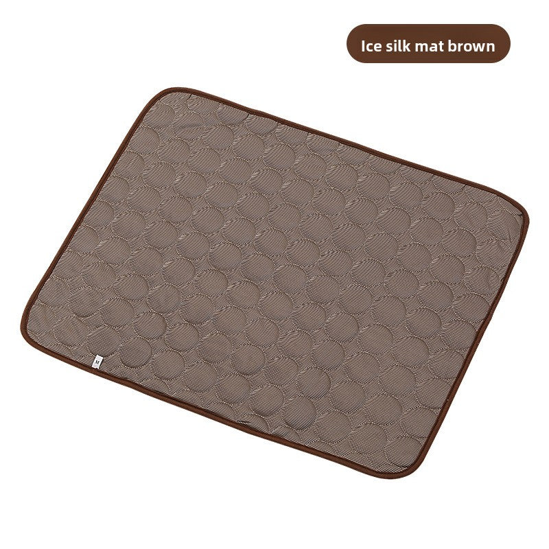 Ice silk pet cooling cushion in pink for cats and dogs, view 32
