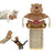 Plush cat wrestling glove toy with embroidery