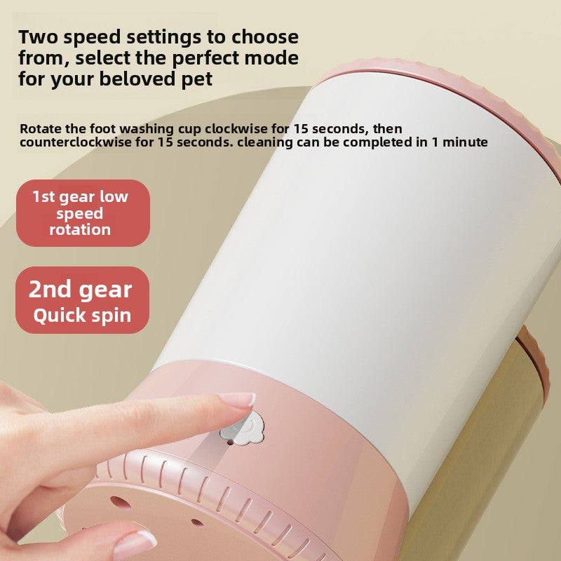 Automatic Dog Paw Washing Cup with Forward and Reverse Rotation