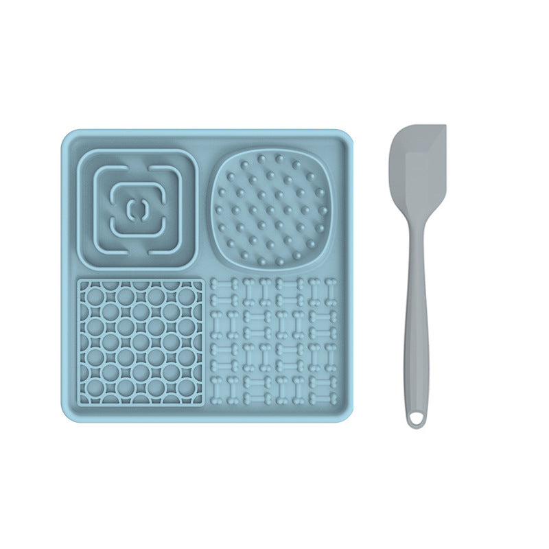 Dog Lick Mat Slow Feeder with Suction Cups and Scraper