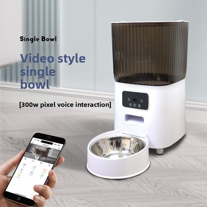 Automatic Cat Feeder with WiFi App Control, Timed Feeding and Optional Camera