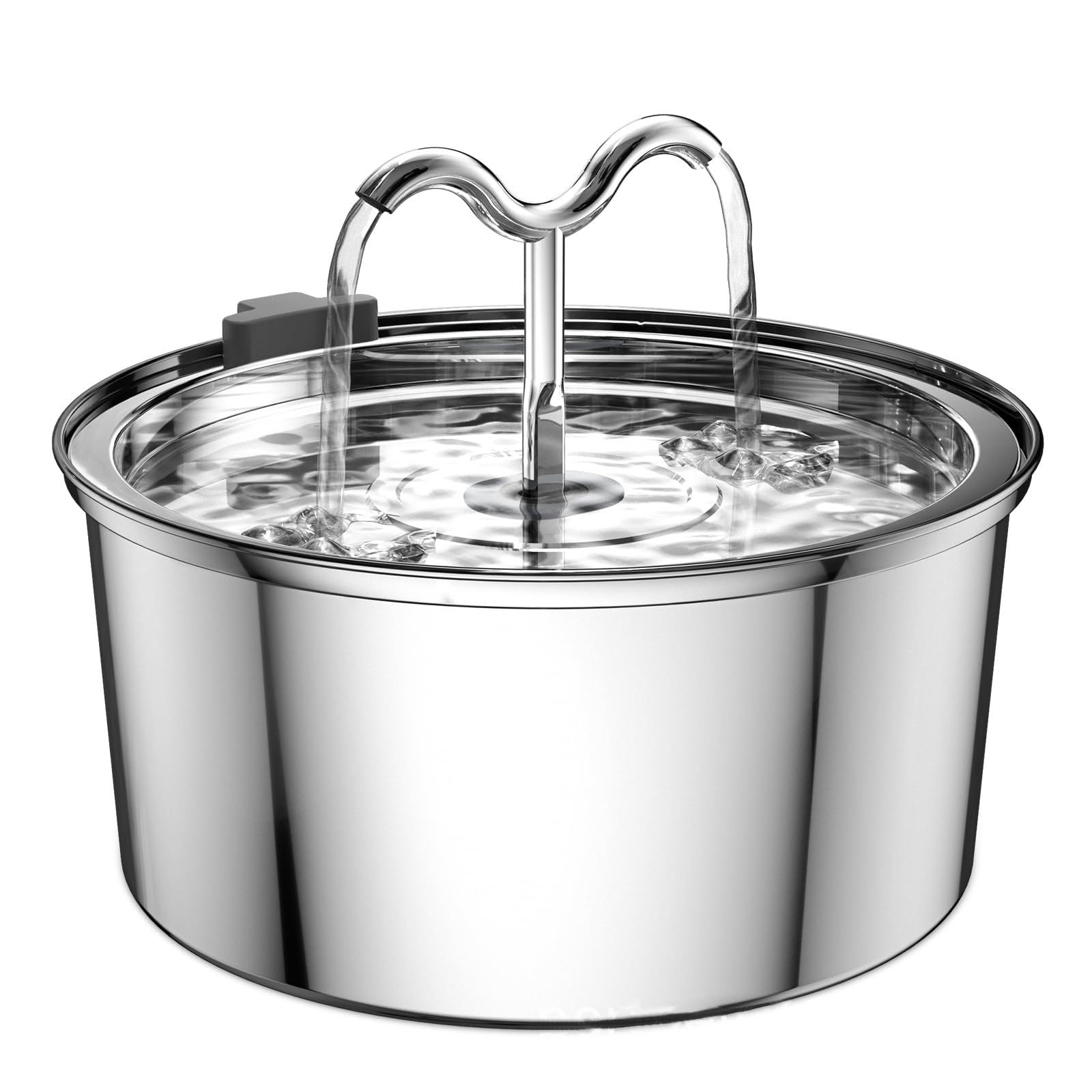 3.2L Stainless Steel Pet Water Dispenser with Quiet Pump and Multiple Outlet Styles