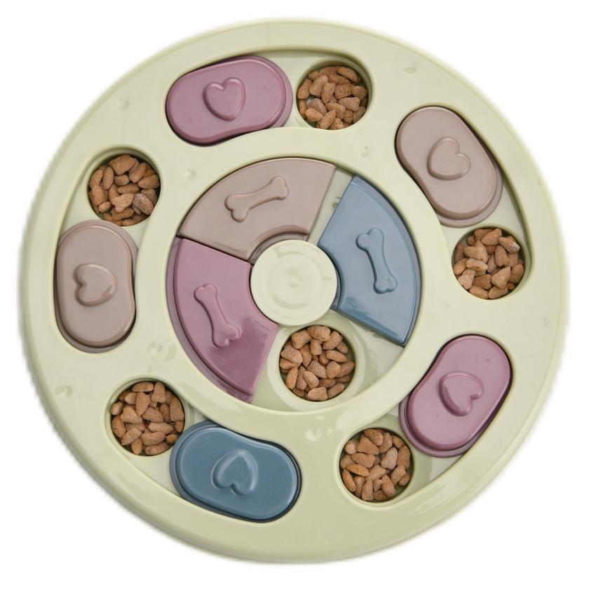 Puzzle Slow Feeder Toy Bowl for Dogs, Bite-Resistant PP Plastic, Choice of Shapes