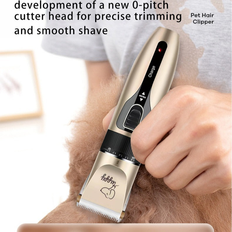 Cordless Dog Hair Clipper Kit with Thin or Thick Cutter Heads