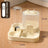 Dual-Compartment Pet Food Bowl with Automatic Water Refill Bottle and Leakproof Design