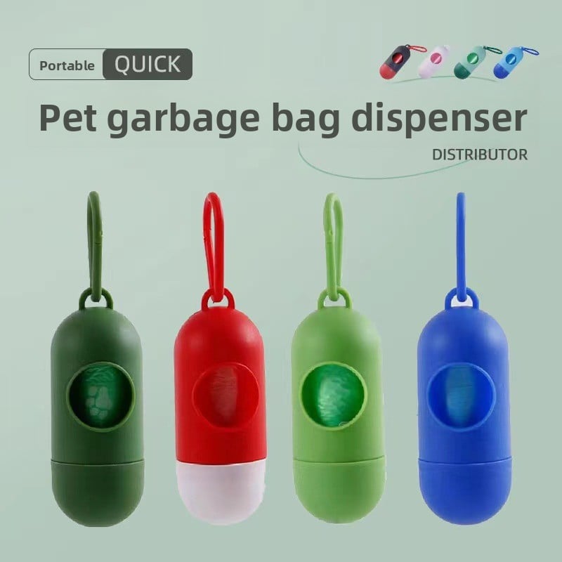 Capsule Poop Bag Dispenser with Lead Clip, Lightweight