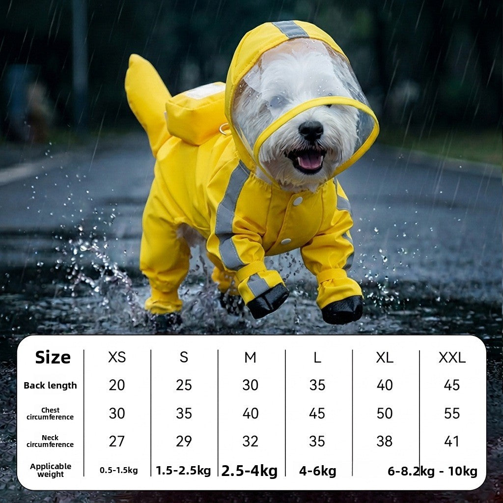 Four leg waterproof dog raincoat, available in 15 styles, image 68